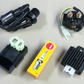 GY6 AC/AC+ Parts Kit - NGK Spark Plug, AC CDI, Coil, Solenoid, Resistor (No Rev Limit)