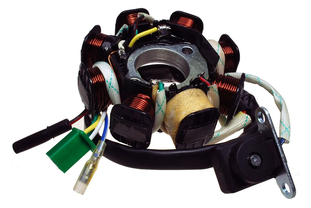 GY6 Standard 8-pole Stator for 125cc 150cc (5-wire: Supports AC and DC Ignition)